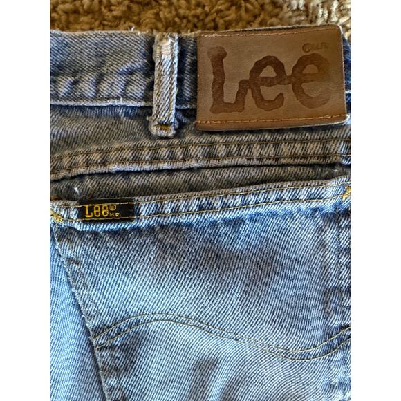Vintage Lee Black Tag USA Made Faded Medium Wash 38x32 (tagged) Blue Jeans - Picture 6 of 9